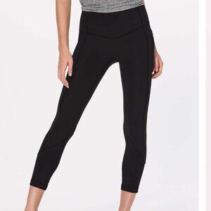 LULULEMON W6AMYS All The Right Places Crop II Black 23" Leggings size 8